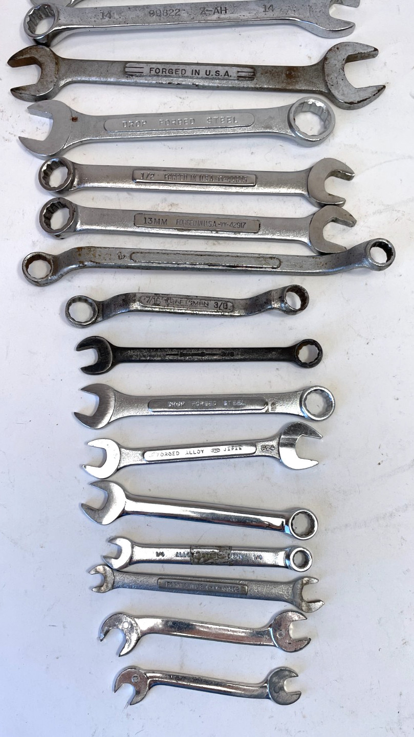 Wrenches Lot SAE Metric USA Craftsman Mark Crescent Billings