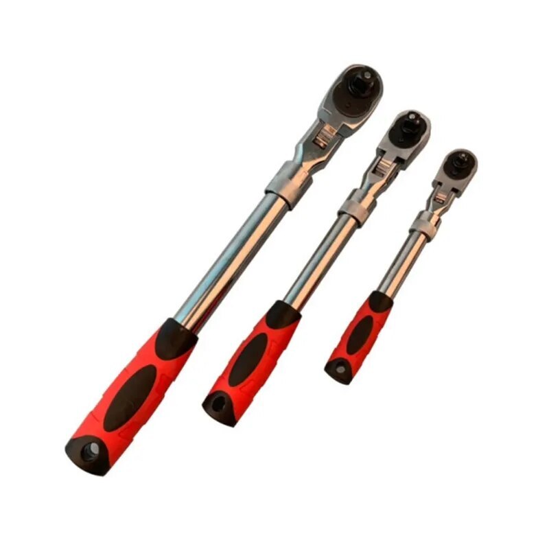 Flexible Head Carbon Ratchet Wrench Set – 1/4, 3/8, & 1/2-Inch Drives Extendable
