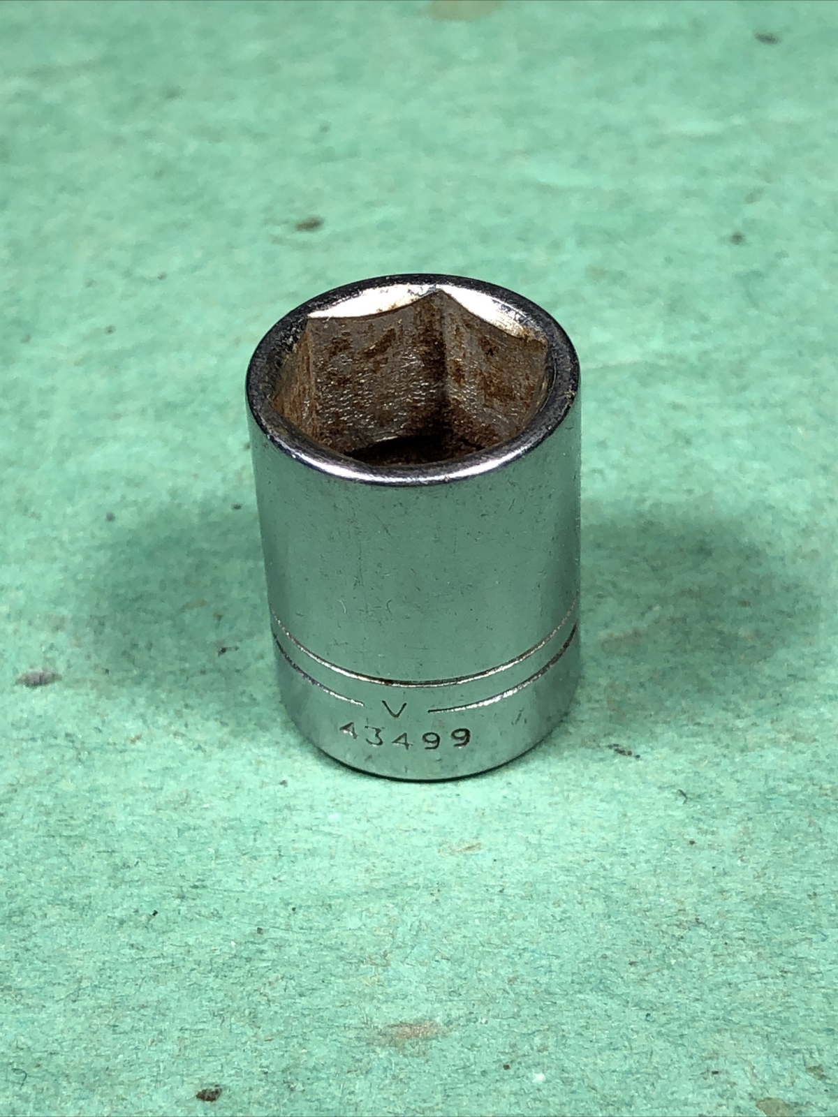 Vintage Craftsman | 1/2″ 6-Point 1/4″ Drive Socket | 43499 | -V- Series | USA