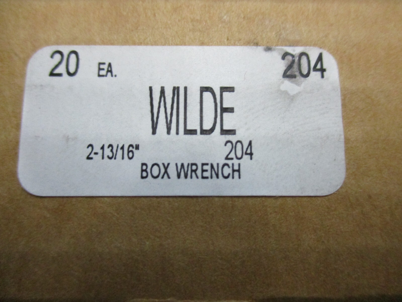 Made In U.S.A., New, Free Ship, 20 Count, Wilde 13/64 & 3/16 Box End Wrenches