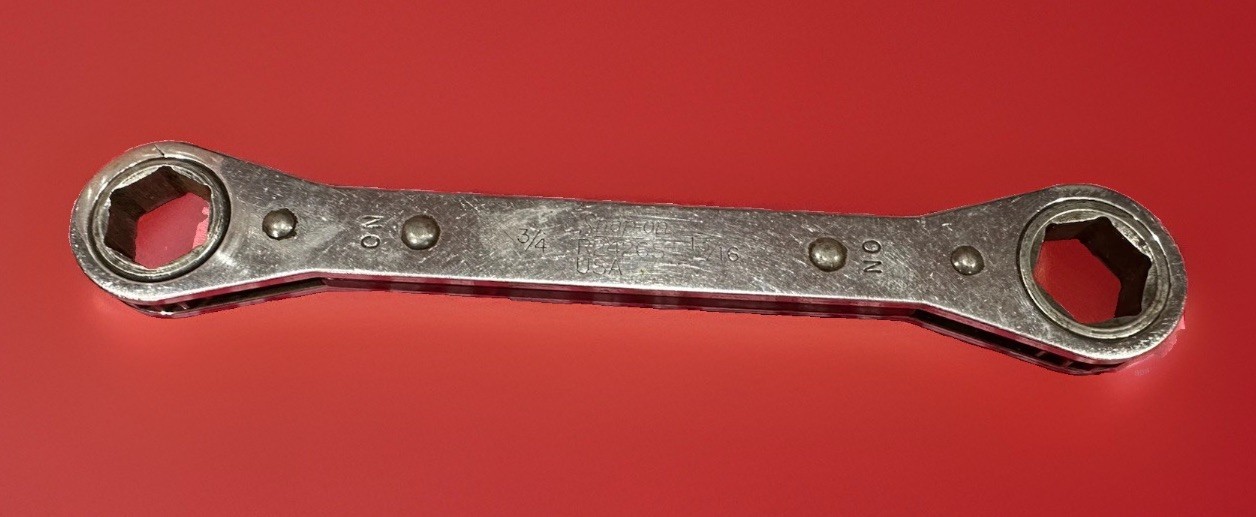 SNAP-ON 3/4″ X 13/16″ DOUBLE BOX END RATCHETING WRENCH #R2426