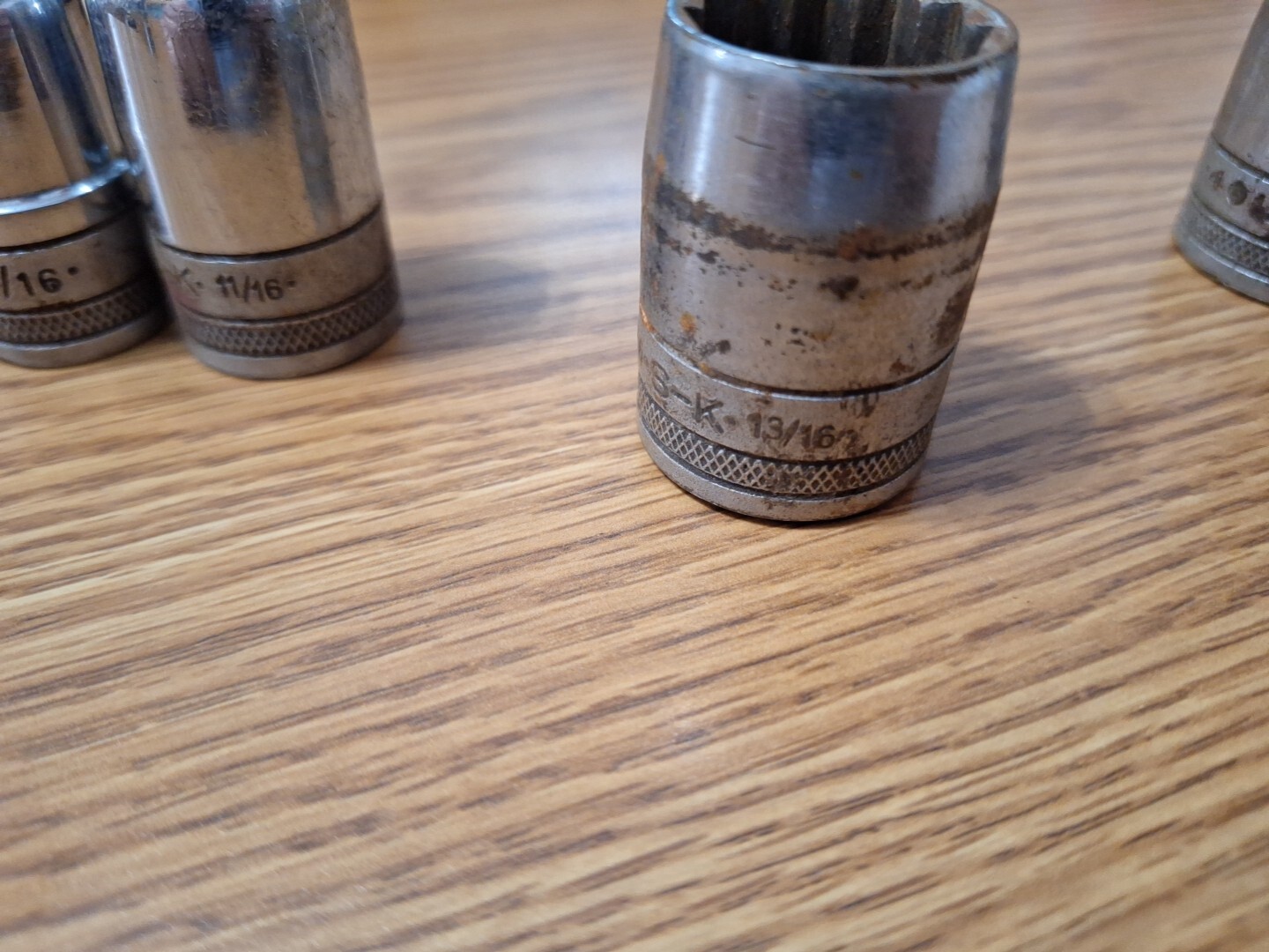 Vintage S-K Wayne Tools 1/2″ Drive 12 Point Sockets & 6 Point Socket