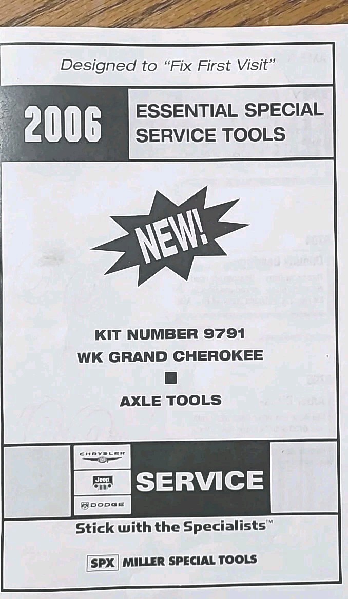 Miller 9794 & 9795. Arbor Discs & Dummy Bearings. 226 RBI Dana Super. Cherokee.