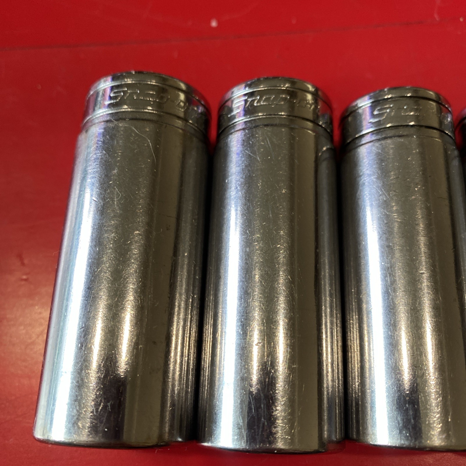 SNAP ON 7 SOCKETS 3/8″ DR SF141-SF281 Missing SF181 12 Point SAE Deep Socket Set
