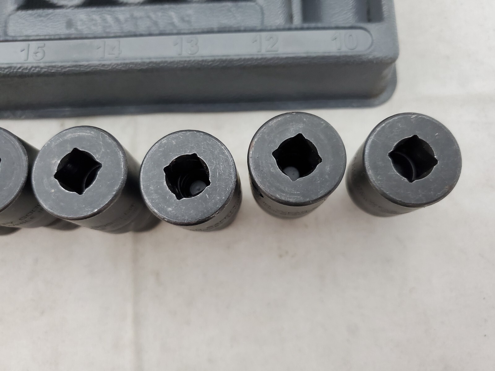 Snap On 207IPFM Metric Flank Drive Shallow Impact Swivel Socket Set, 7Pc 3/8Dr