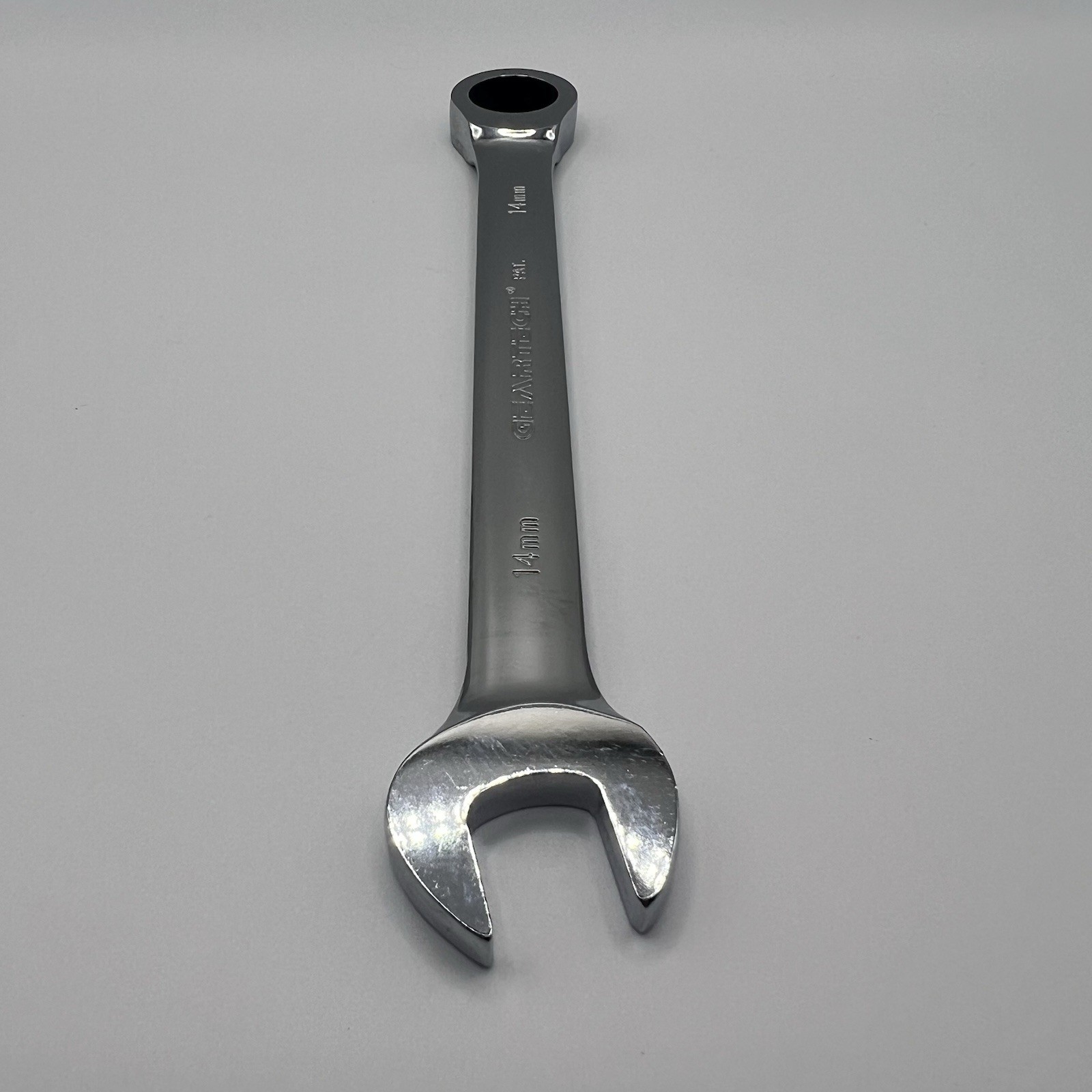 Geartech 14mm Ratcheting Combination Wrench 12 Point Metric Chrome 72 Tooth NOS