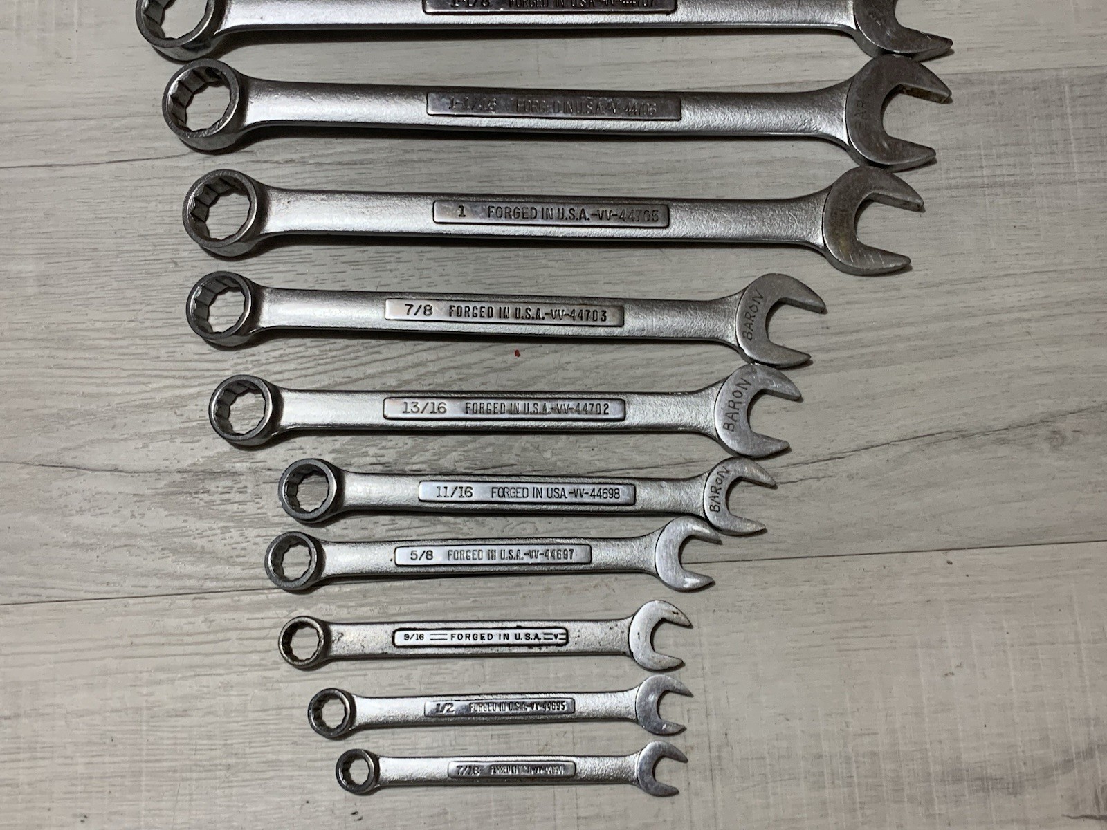 Craftsman Combination End Wrench Set * 7/16” – 1 1/8” * USA Made * Set of 11*