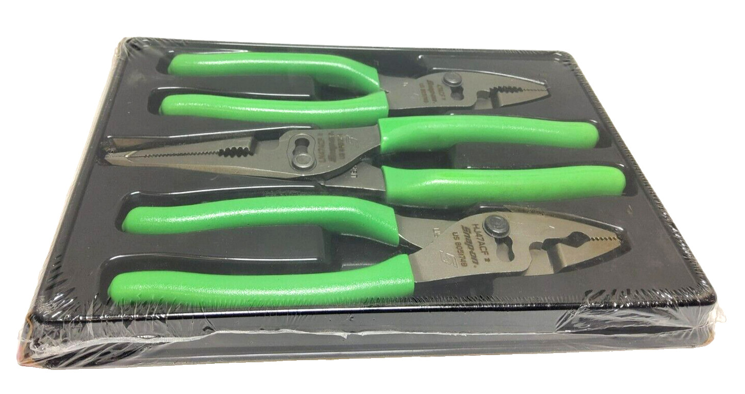 New Snap-on™ PL347ACFG Talon Grip™ Slip Joint Plier Set HJ47ACF 47ACF LN47ACF