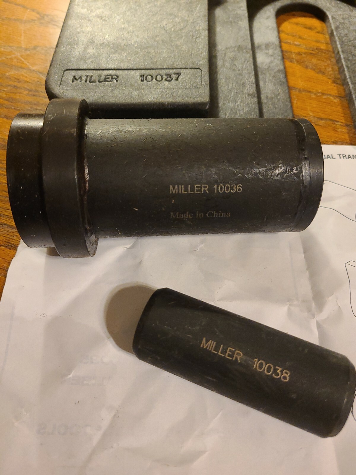 MILLER TOOL 10036, 10038, 10037, (10035 Set) BEARING CUP INSTALLER & END PLAY