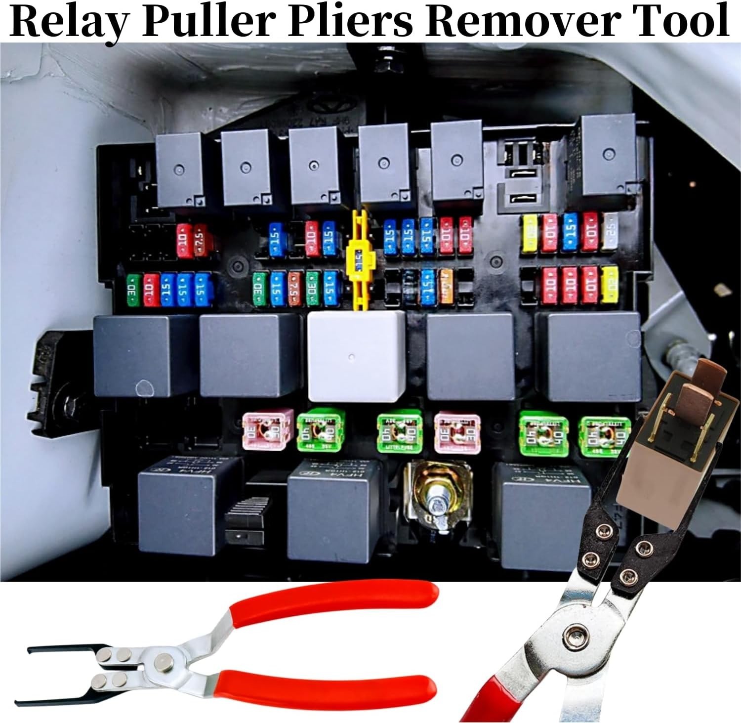 4-Pack Fuse Puller Pliers & Relay Puller Automotive Tools for Car Motorcycle