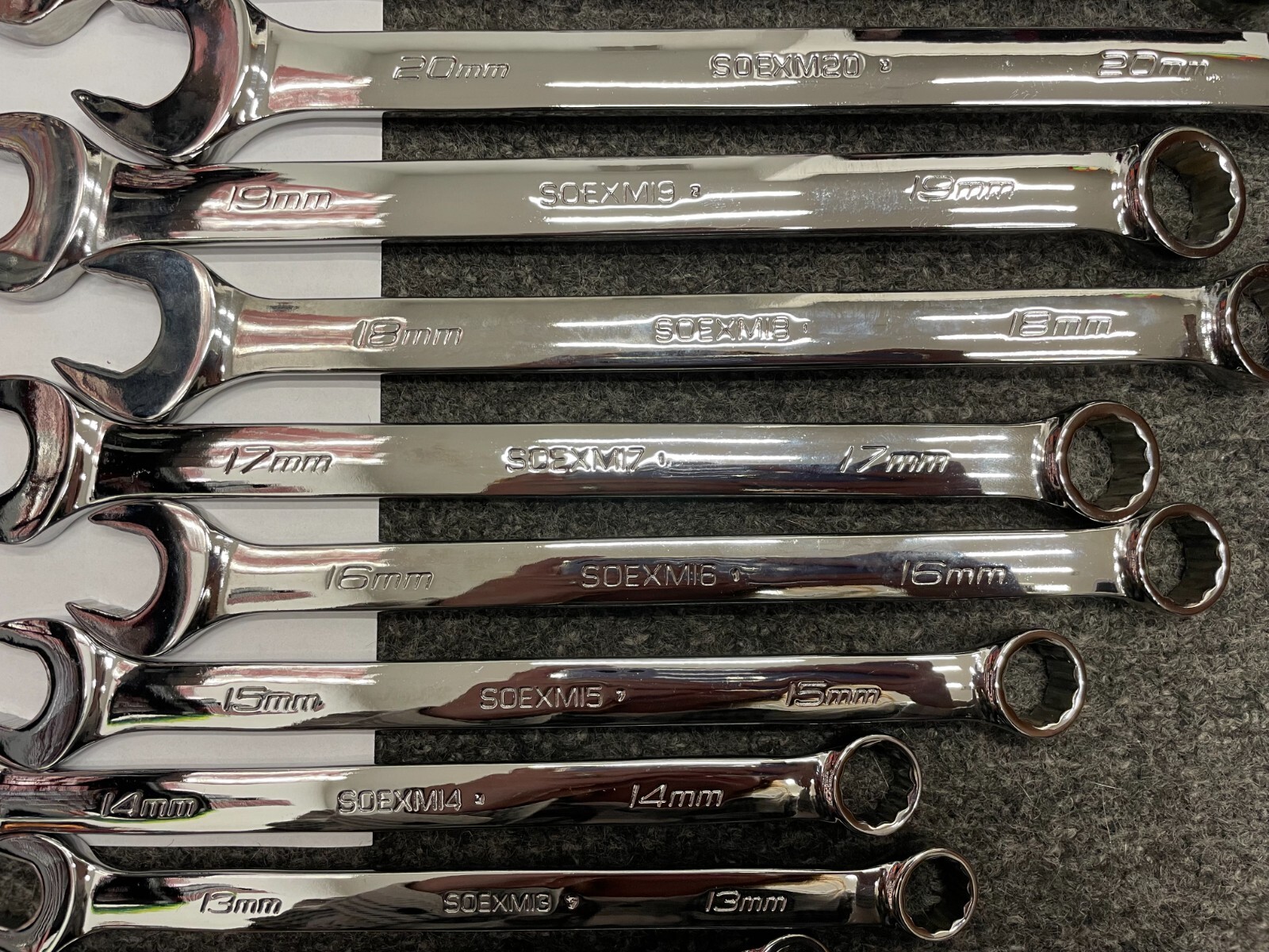 Snap-on Tools USA NEW 38pc SAE & METRIC MASTER Flank Drive Plus Combo Wrench Set
