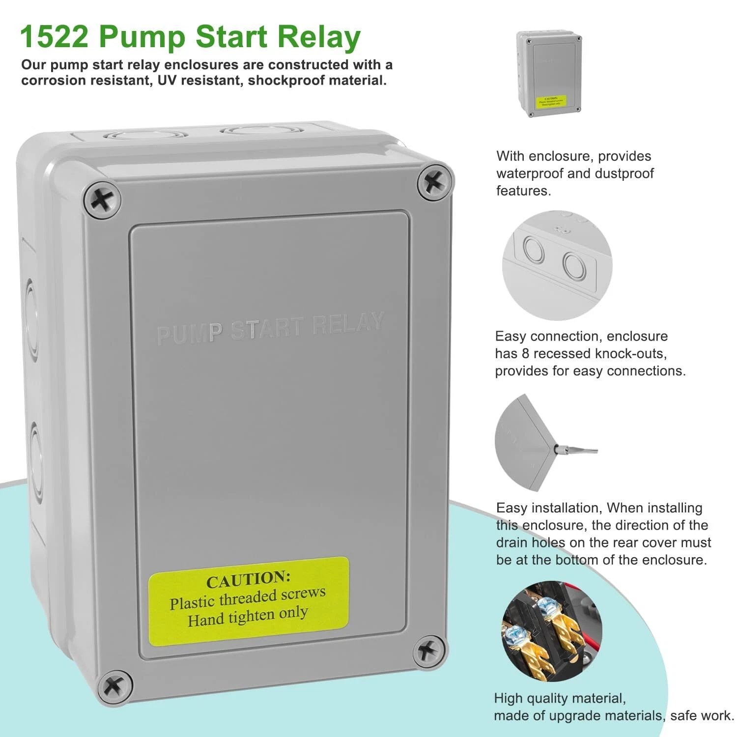1522 Pump Start Relay for Irrigation Systems with Housing 3HP/110V/220V 24V Coil