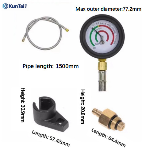 Exhaust Back Pressure Tester Kit,Diagnoses Catalytic Converter Automotive Tool