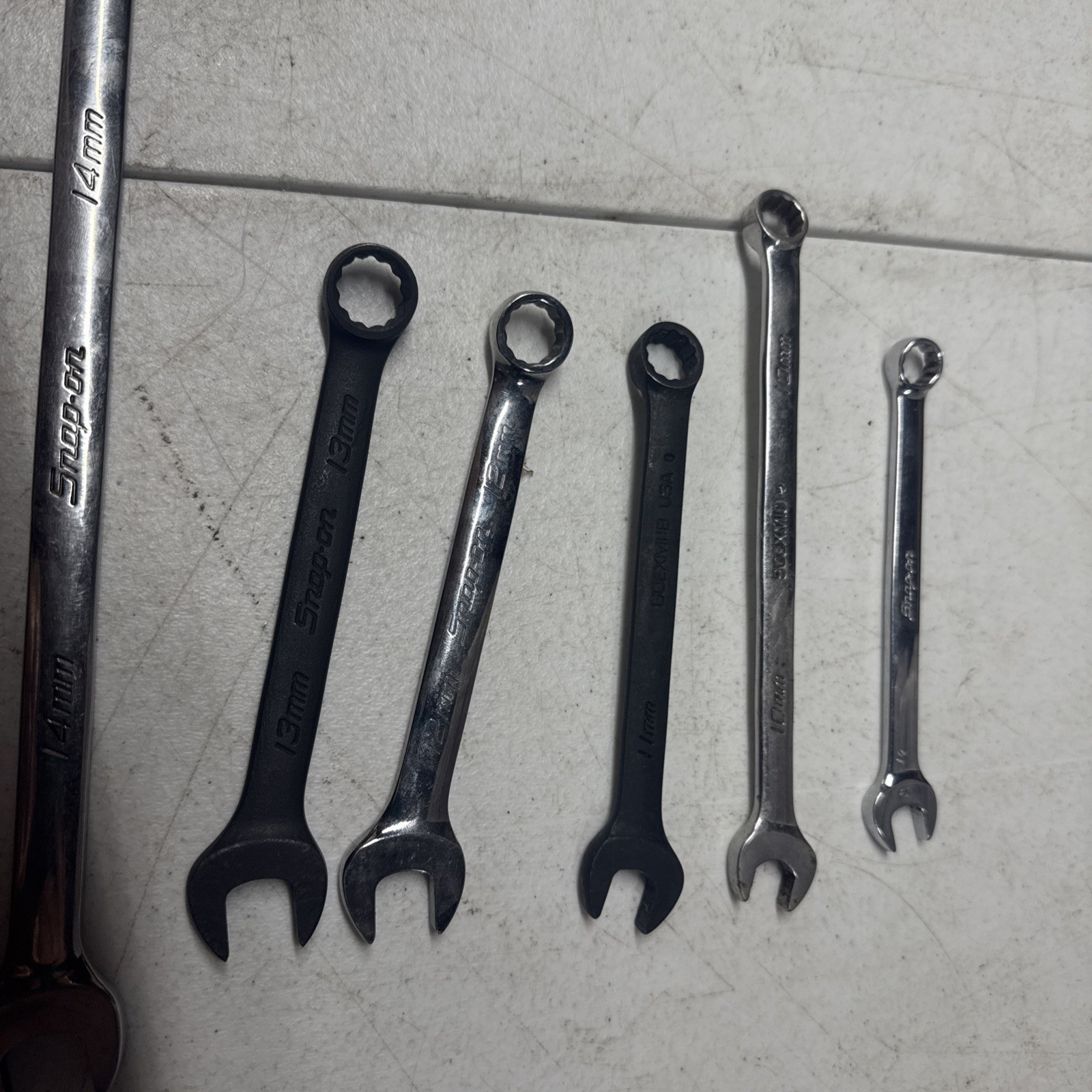 SNAP ON Tools 9mm -19mm Metric Wrench Set Combo 12PT MIXED Lot 11 Pieces