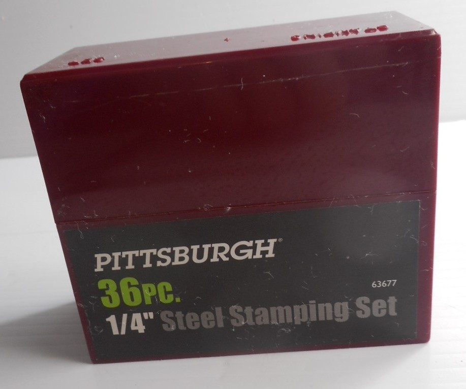 Pittsburgh 36 Piece 1/4″ Steel Letter Number Stamping Set & Plastic Case~63677