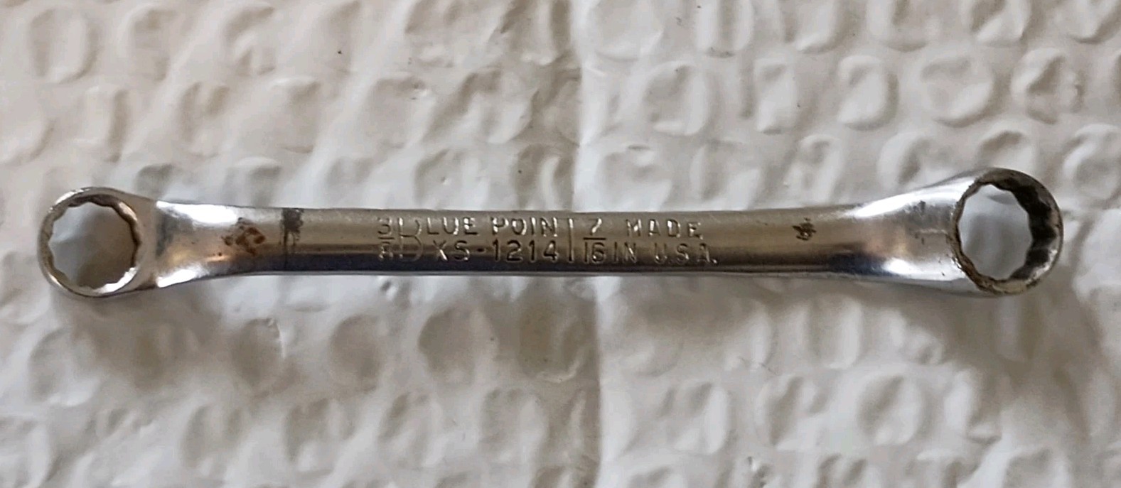 BLUE POINT XS-1214, 3/8″ x 7/16″ DBL. BOX WRENCH, 4.8″ LONG, 12 POINT.