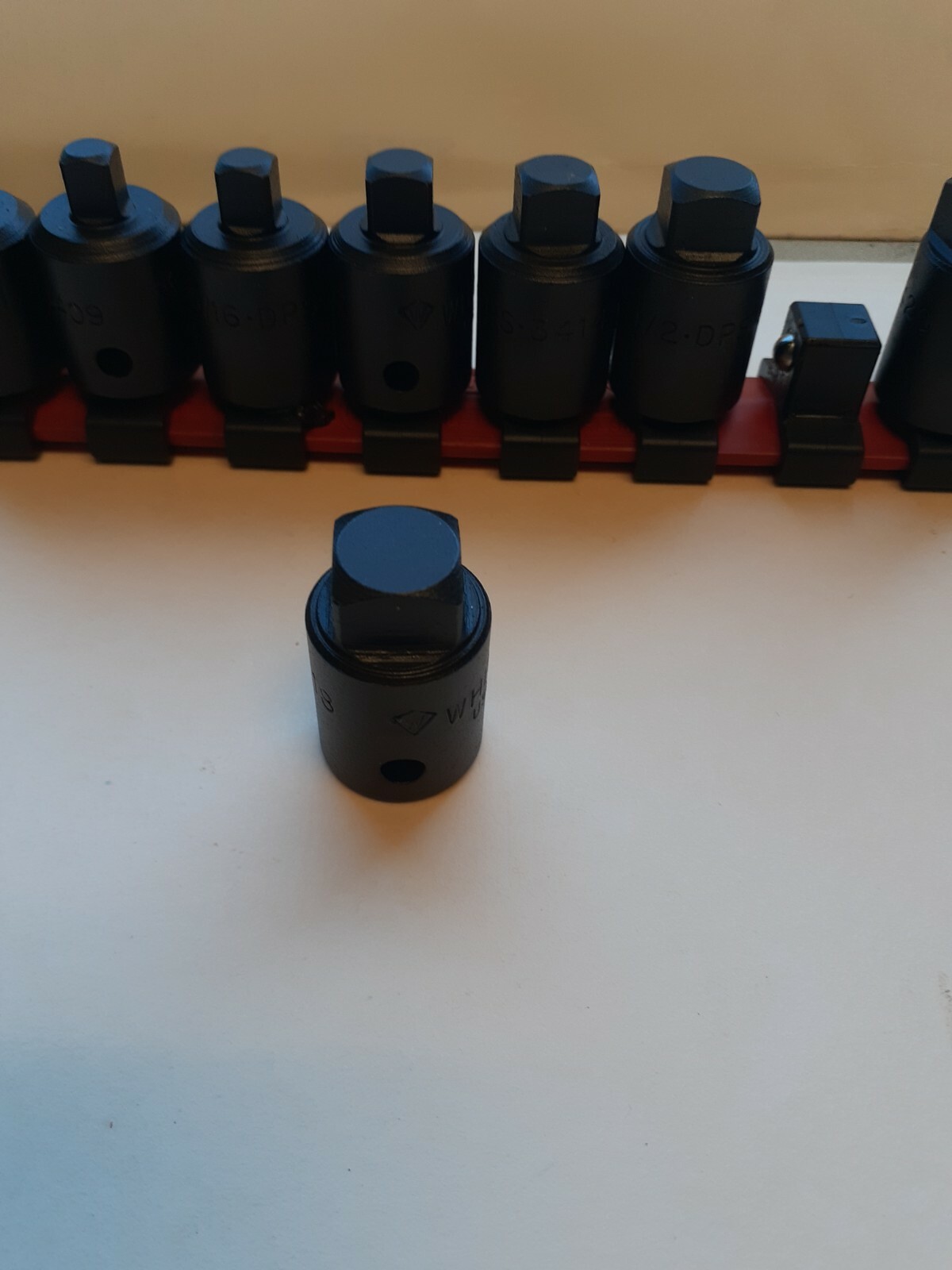 WHITE USA 1/2″ DRIVE DRAIN PLUG SOCKET SET WITH CLIP RAIL