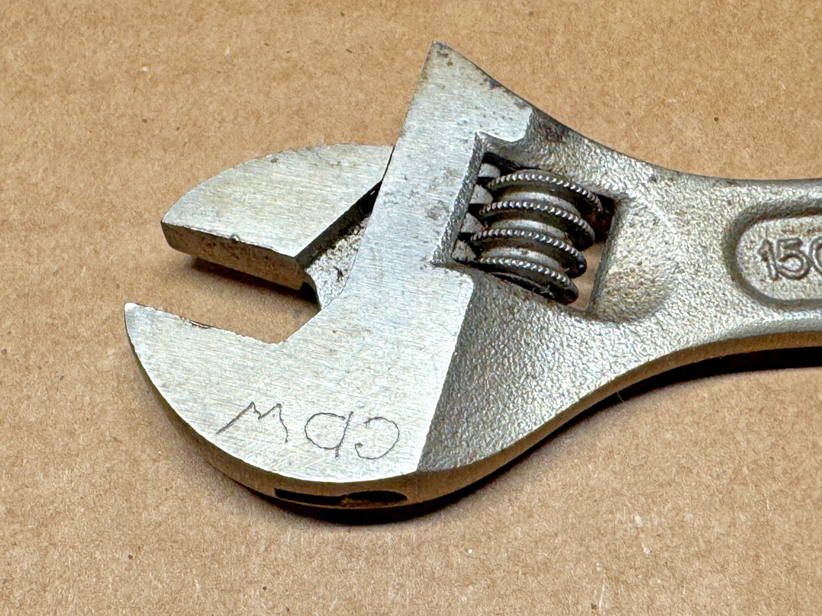 Vintage Craftsman Forged in USA 6 in / 150mm Adjustable Wrench 9-44602 Initials