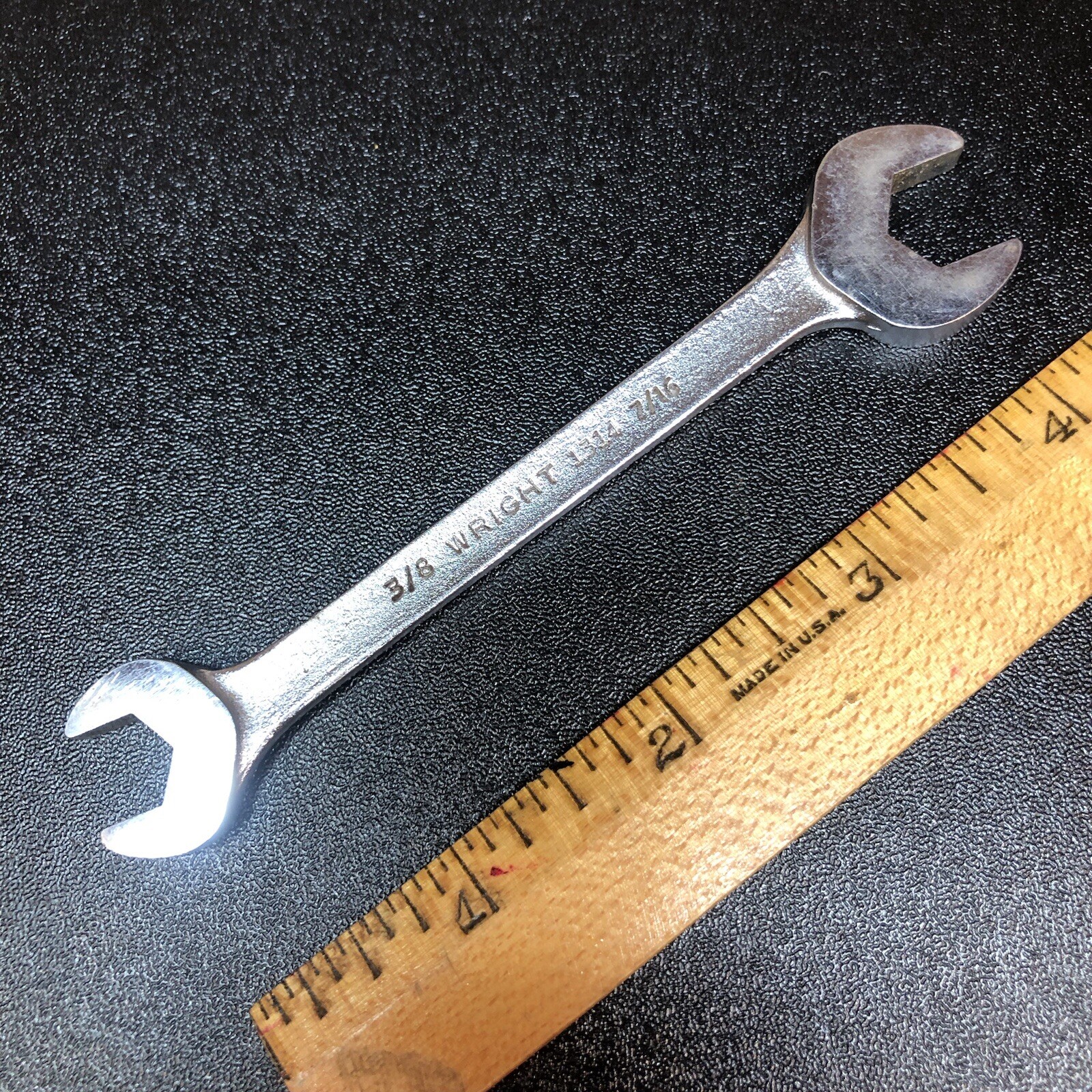 Vintage Wright 1314, 3/8″ x 7/16″ Open End Wrench 5-1/2″ USA replacement tool
