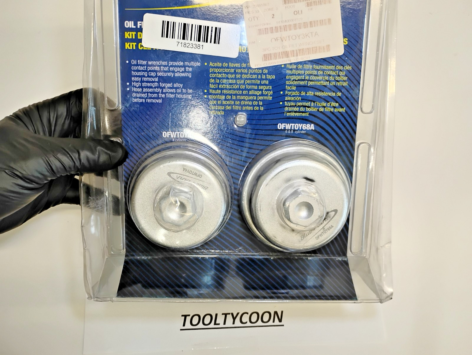 BLUE POINT Tools OFWTOY3KTA Oil Filter 3Pc Wrench KIT for Toyota