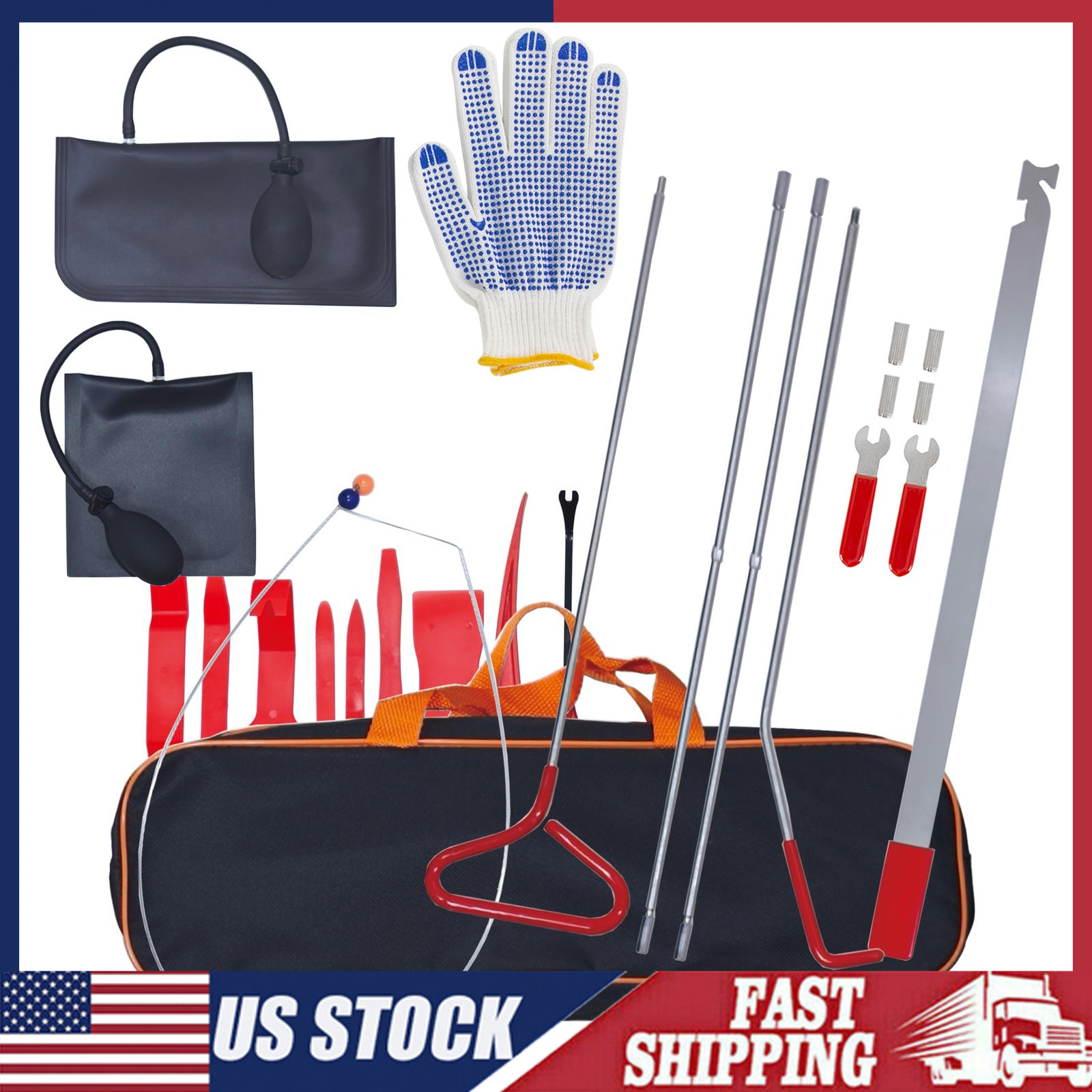 18Pcs Emergency Car Door Window Removal Auto Repair Tool Kit Car Supplies US