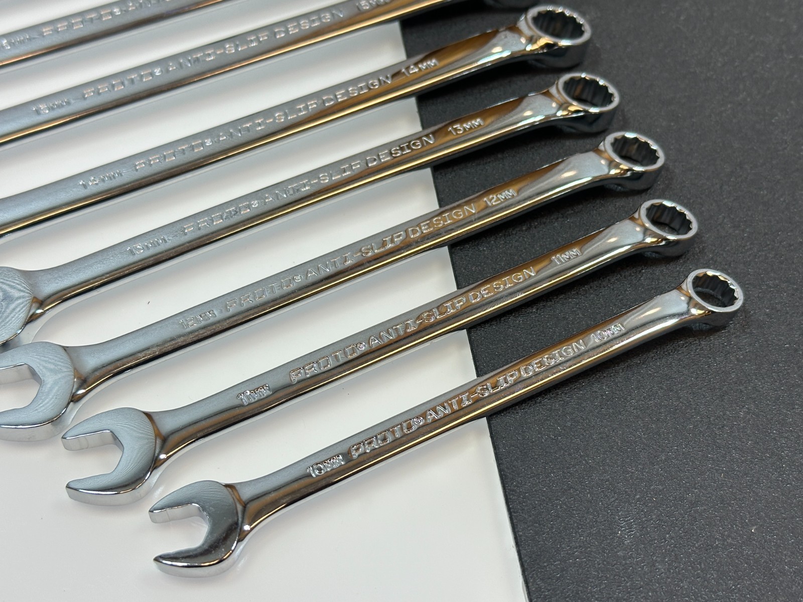 NEW PROTO Professional USA 9pc Metric 10mm-18mm ANTI-SLIP Combination Wrench Set