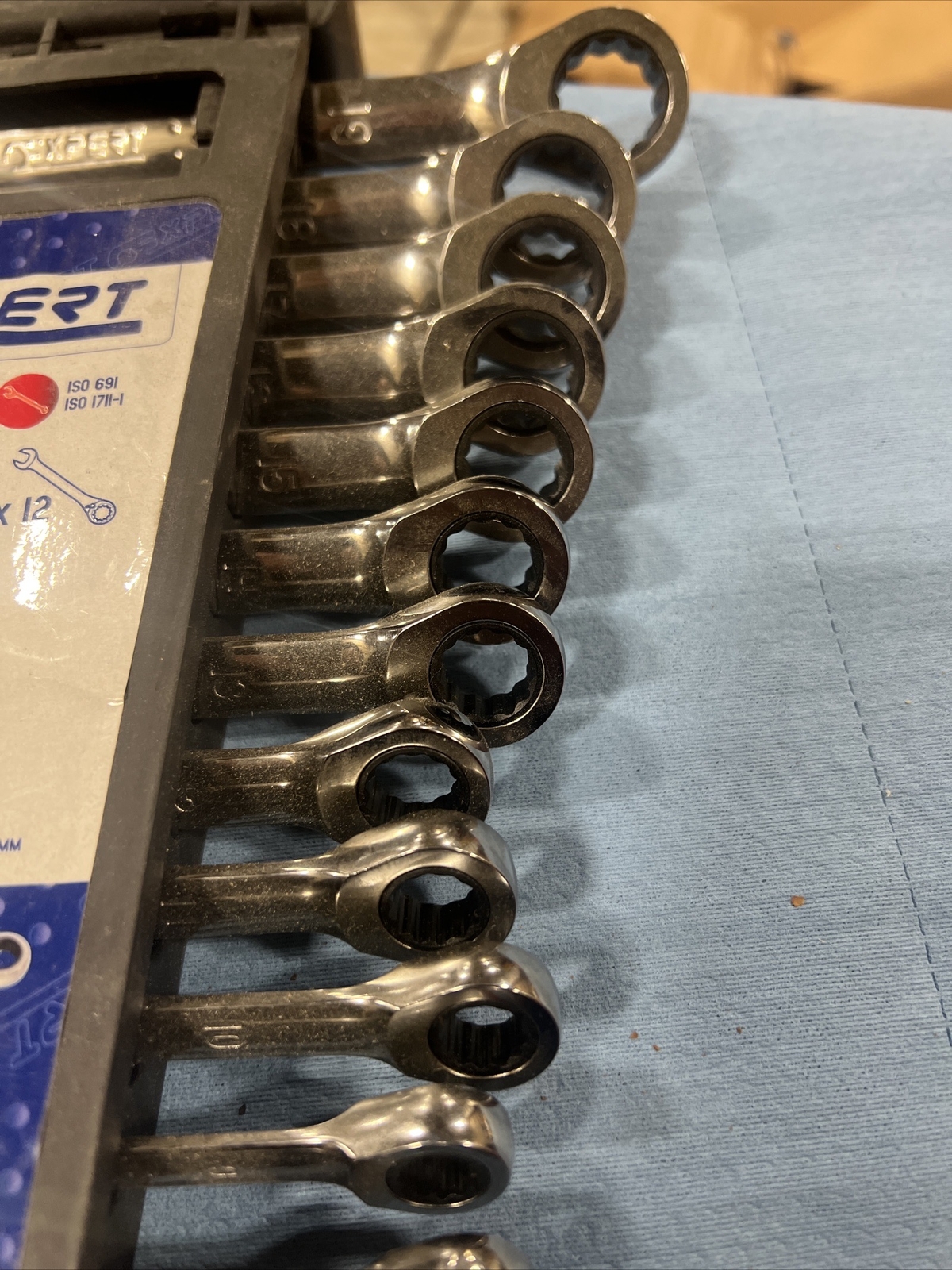 EXPERT 12pc Metric Fast Ratchet Spanner Wrench Set 8-19mm E111101 Mac Tools NEW