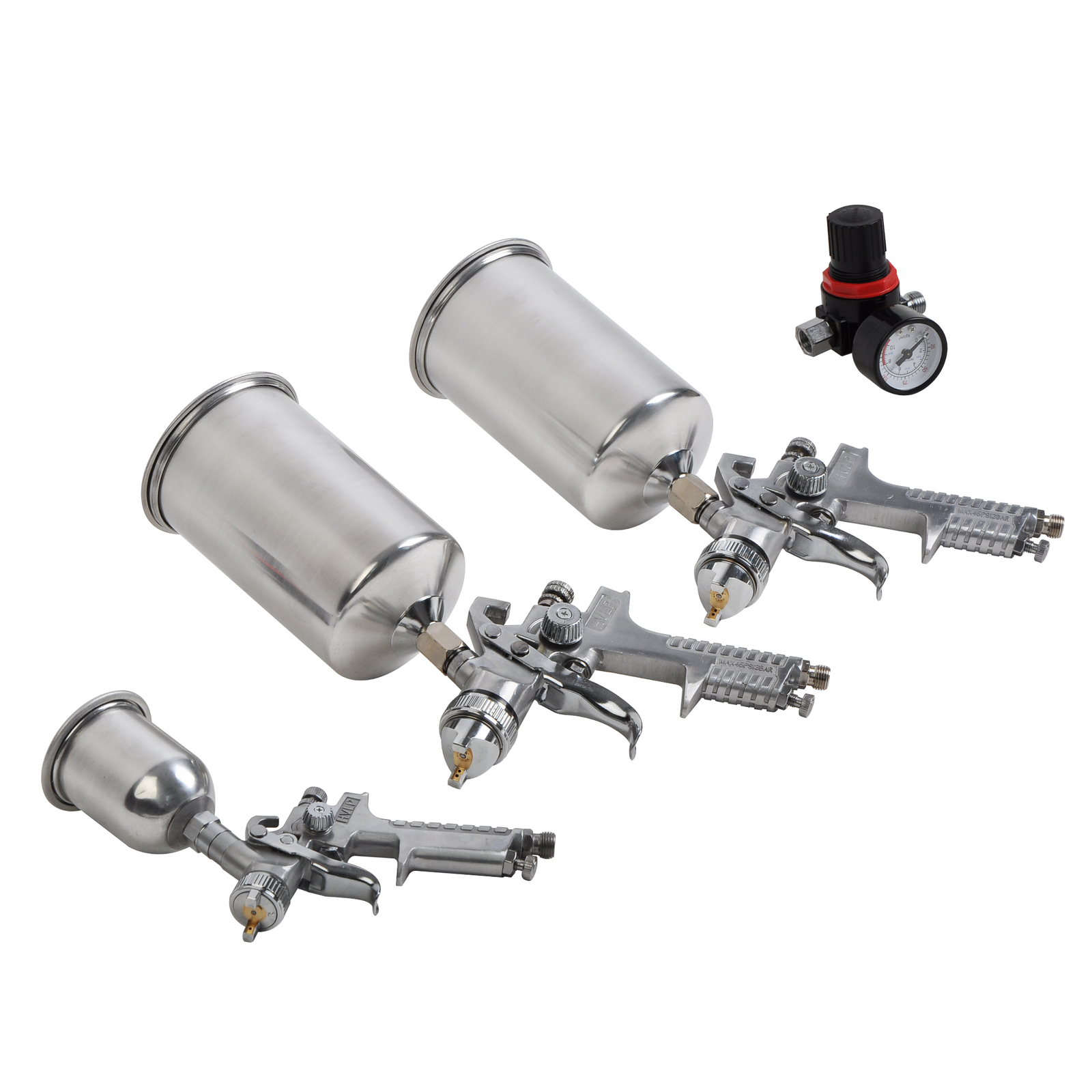 4pc Air Spray Gun HVLP Paint Auto Car Automotive Shop Painting Tools Kit Set