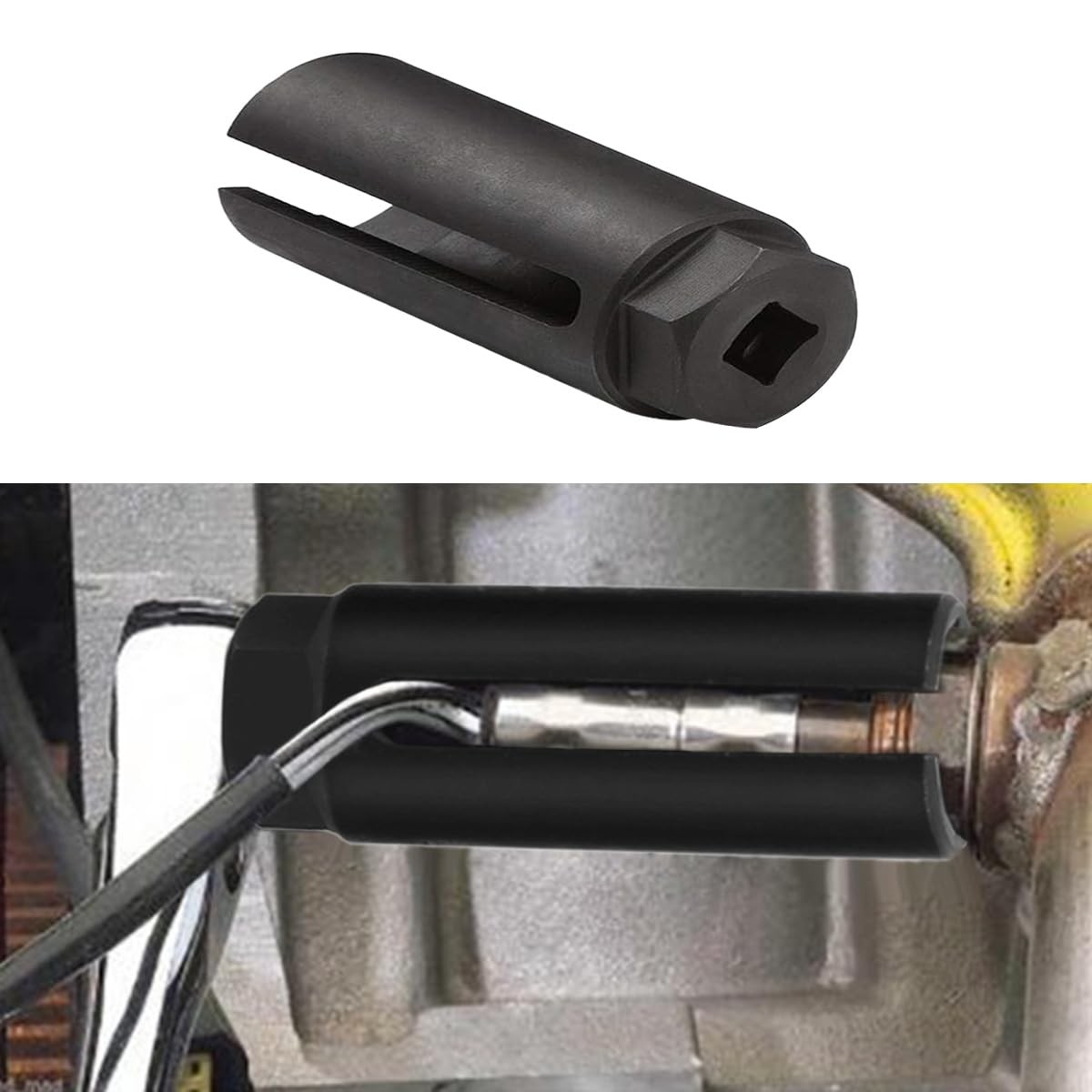 Car Oxygen Sensor Socket with Side Wire Cutout, 3/8 Inch Drive ×7/8 Inch 22mm…