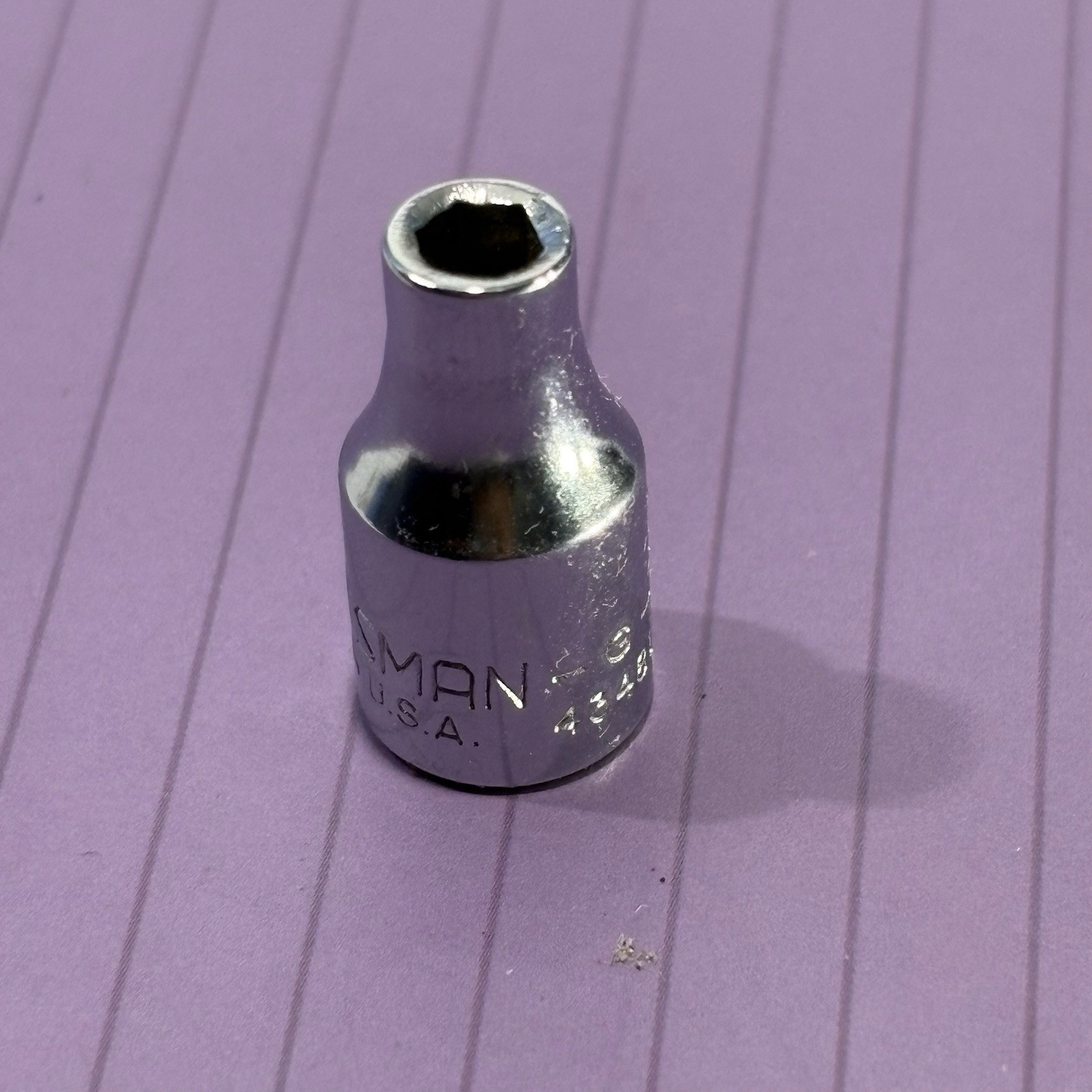 Vtg Craftsman 5/32 Standard Socket SAE 6 Point 1/4″ Drive #43481 G USA