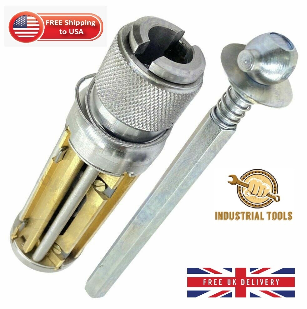 Cylinder Engine Hone Kit 3-1/2″ To 6-1/2″ Honing Machine + 4x Grit Stones