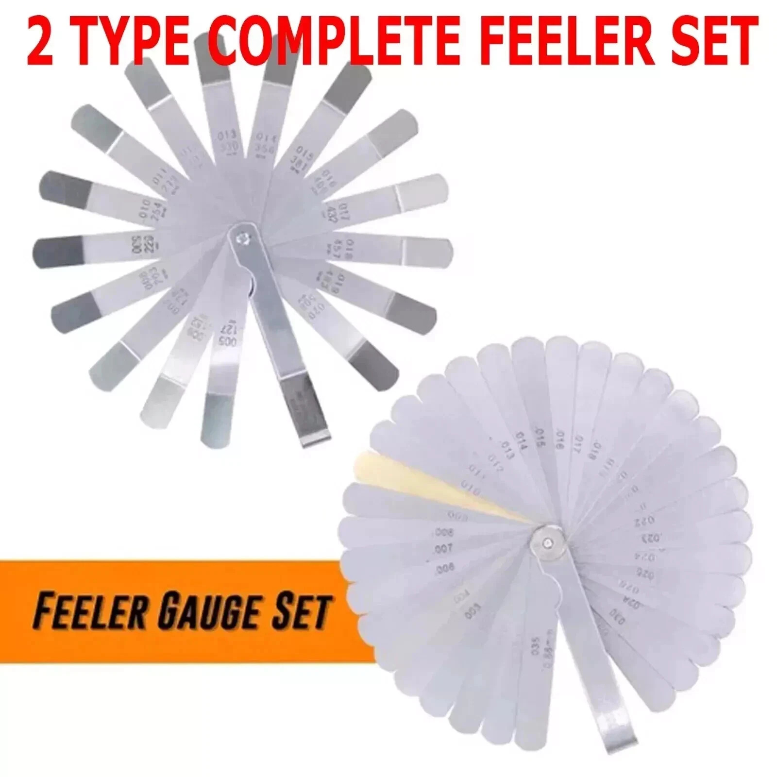 32 Blade Feeler Gauge Dual Metric & SAE Reading Combination Gap Thickness Tool