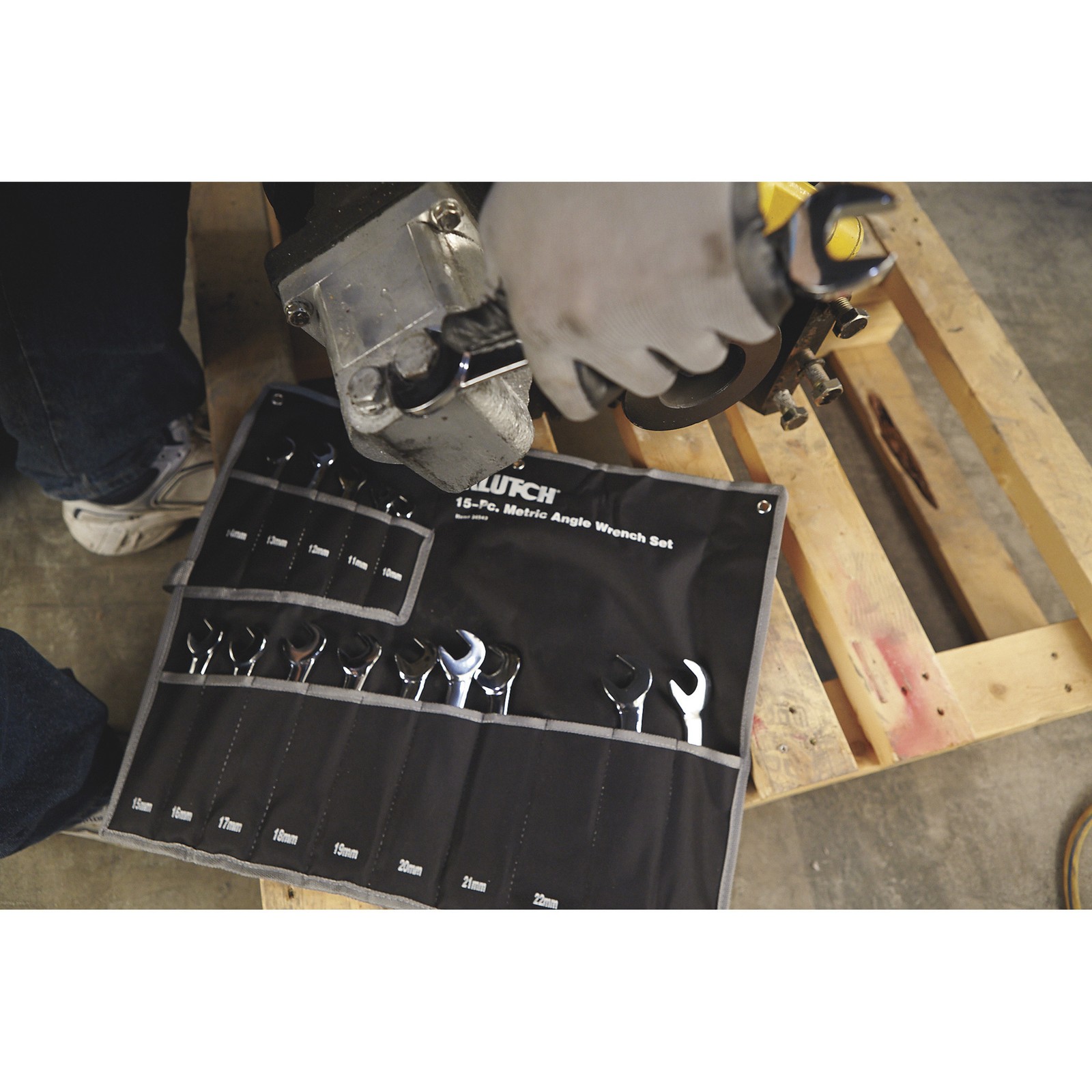Klutch Angle Wrench Set, 15-Pc., Metric