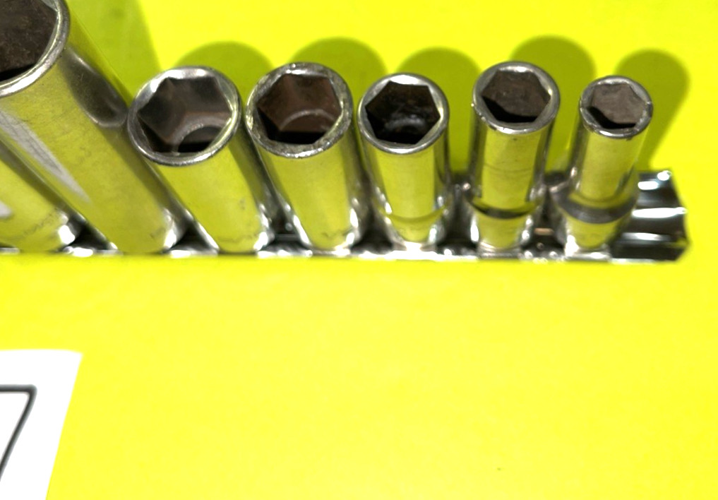MATCO TOOLS 12 PIECE 3/8 DRIVE SAE. DEEP 6 POINT SOCKET SET 5/16 THROUGH 1 INCH