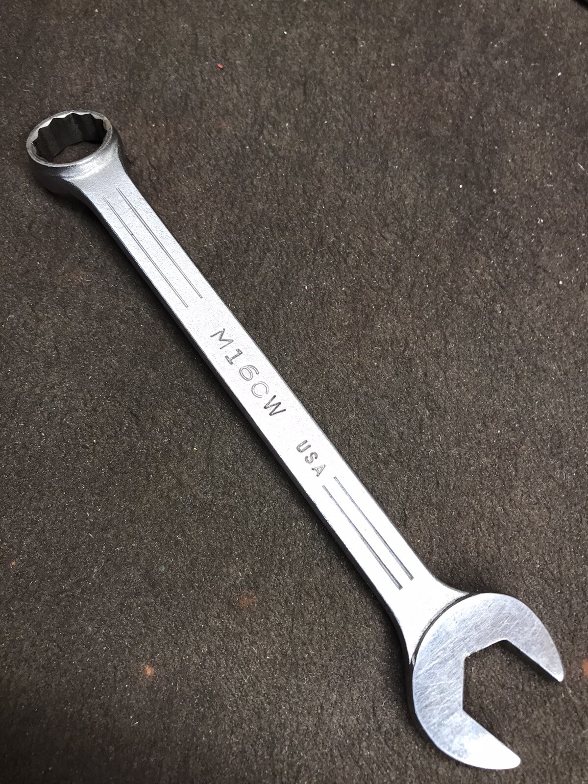 Mac Tools M16CW 16MM 12pt Combination Wrench USA Used