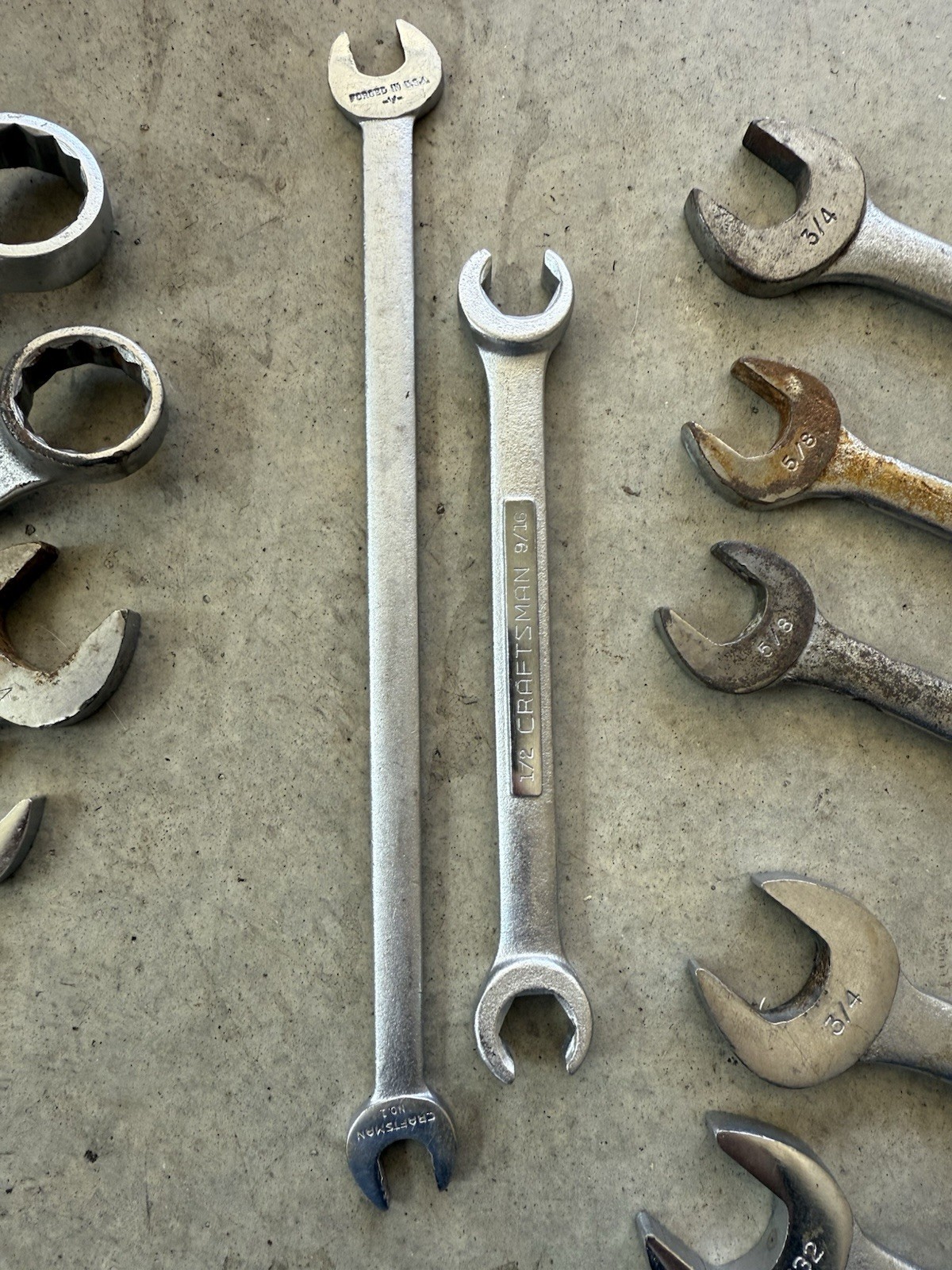 23 Piece Lot of Craftsman (& Sears) Wrenches – Combination – Various Sizes/Used