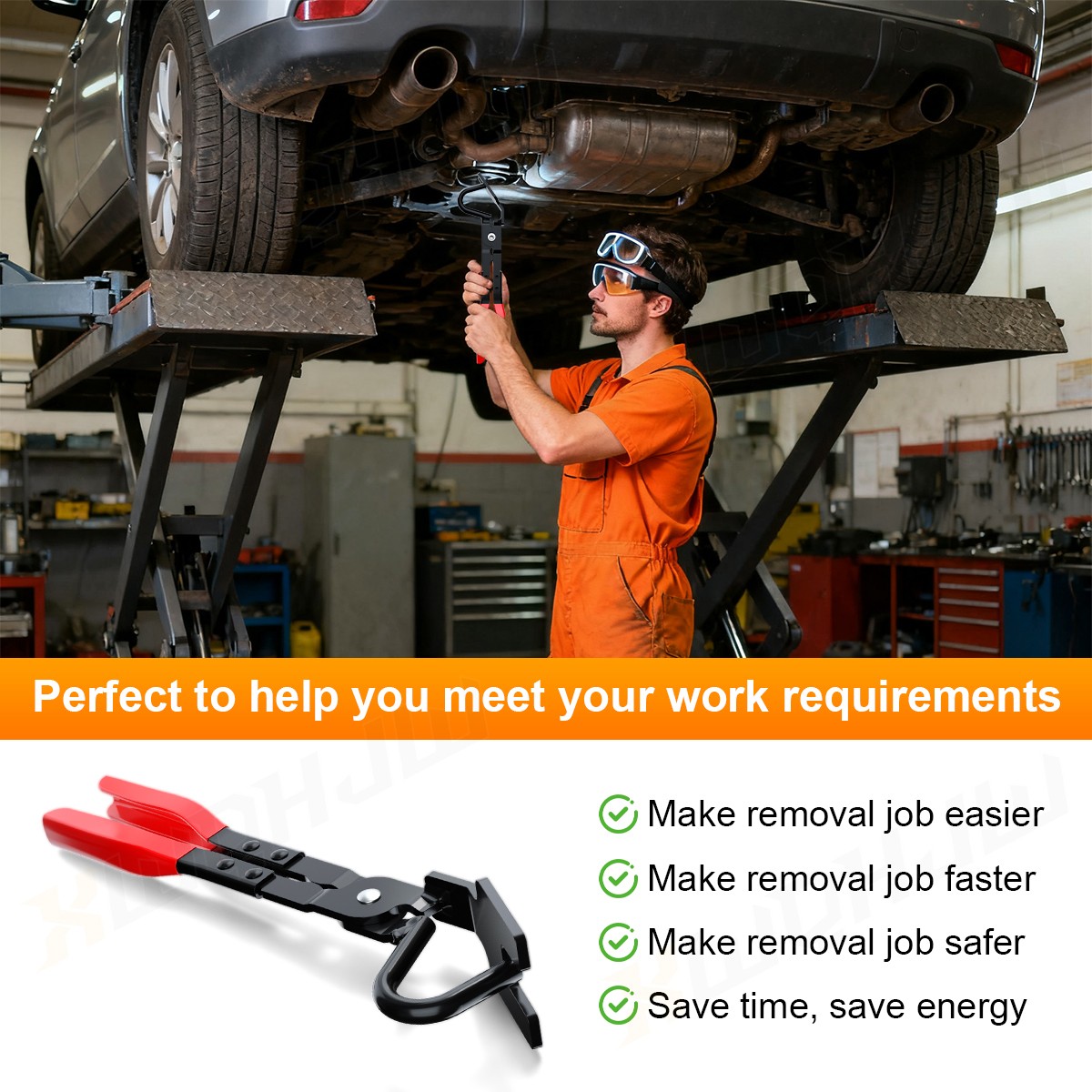Non-Slip Grip, Compatible with Most Domestic & Imported Exhaust Systems Pliers