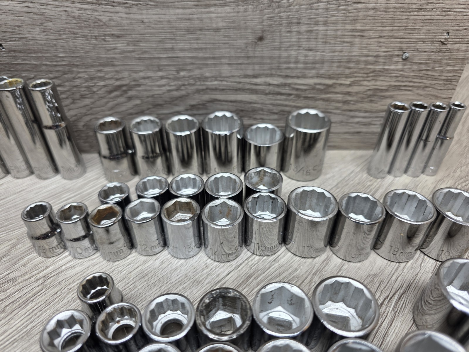 Craftsman USA Mixed Lot of 77 Sockets Various Sizes Automotive Tools Socket