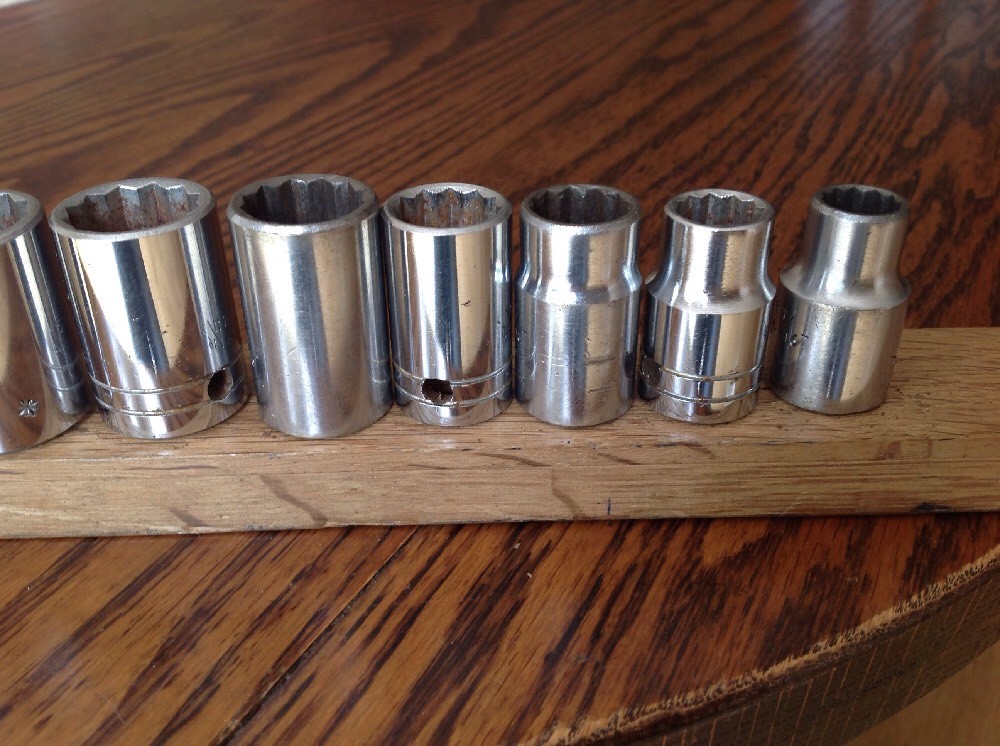 10 USA Proto Sockets 1-1/4″ To 7/16″ AF With 1/2″ Drive All But One.