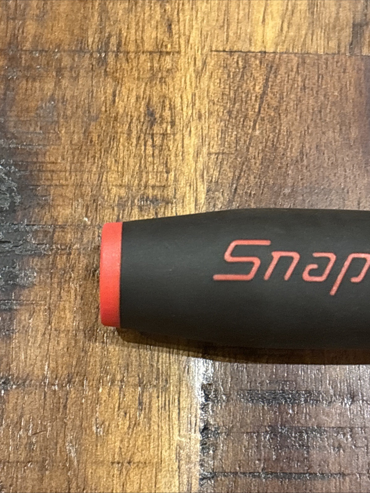 Snap-On Tools 1/4” Ratchet Replacement Handle BLACK AND RED CUSHION GRIP NEW
