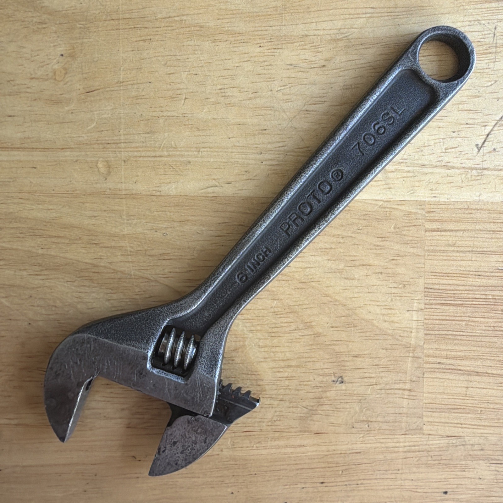 Proto Tools 6″ Adjustable Wrench Clik-Stop Black Oxide Finish 150mm 706SL USA