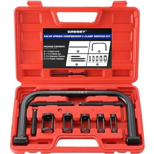 Valve Spring Removal Tool with C Clamp for ATV, Car, Motorcycle, Small Engine…