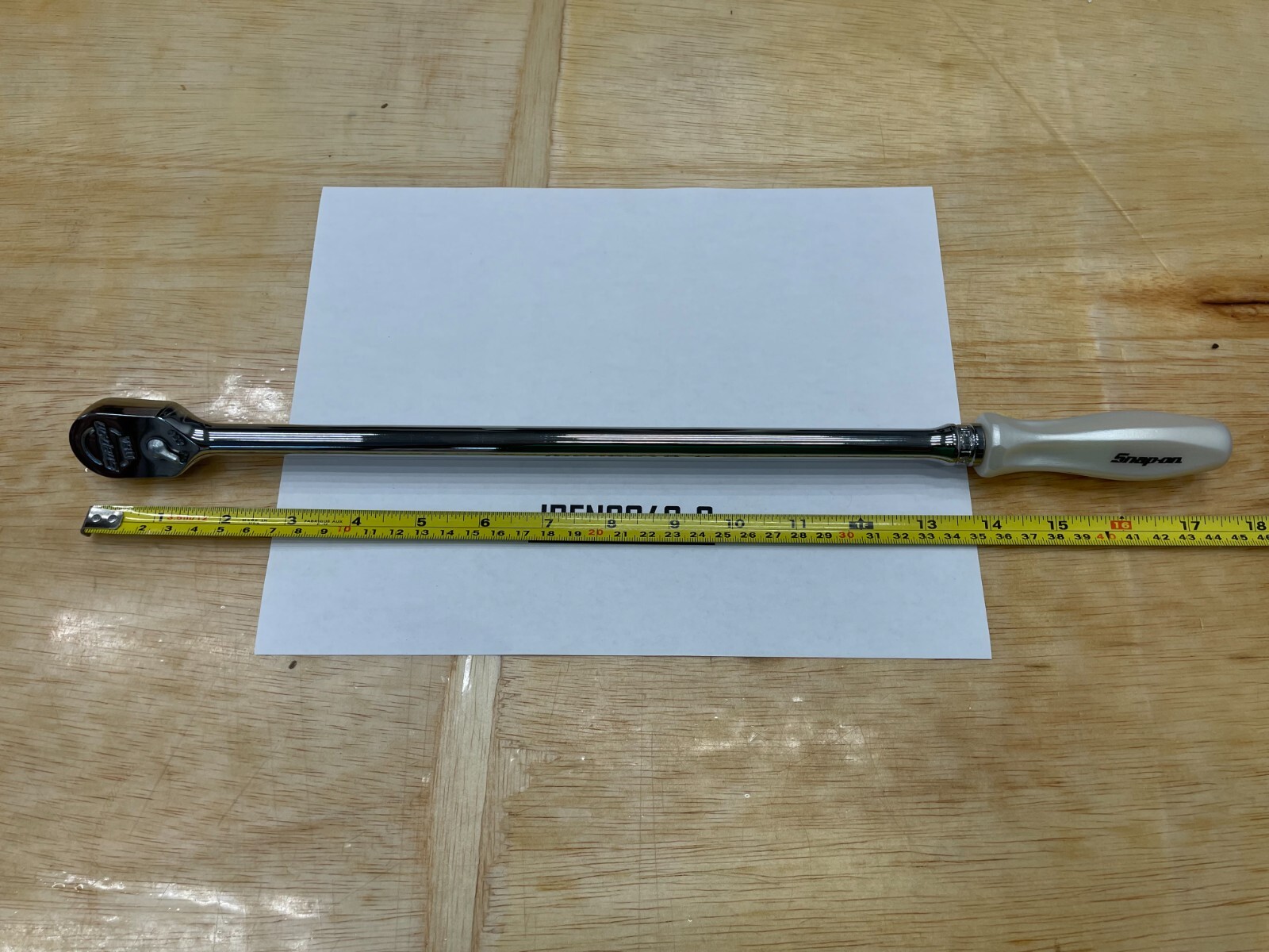 Snap-on Tools NEW PEARL WHITE 3/8″ Drive Hard Extra-Long Fixed Ratchet FHLLD80PW