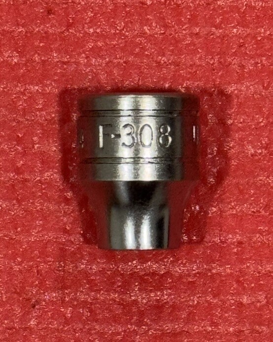 Snap-On Tools NEW F-308 3/8″ Drive 1/4″ SAE 8 Point Double Square Socket USA