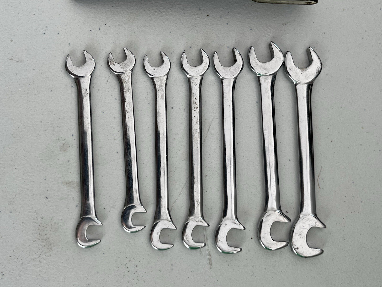 Craftsman 9 4306 Super-tuff 7 PC Set SAE Open End Ignition Wrench W/case USA