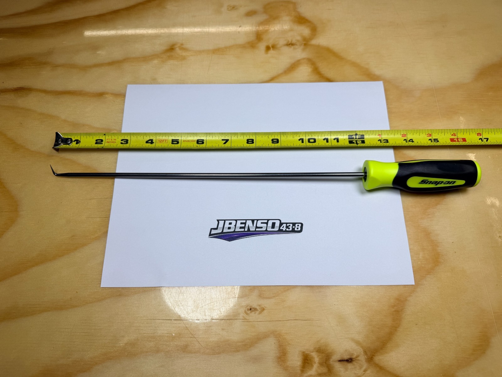 Snap-on Tools NEW HI-VIZ Soft Grip 16″ Long Heavy-Duty 90º Pick SGL12ASH90BHV