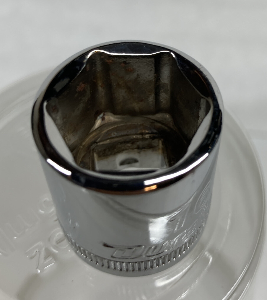 DURALAST 16mm 6 point Hex 3/8in Drive Shallow Metric Single Socket Polished