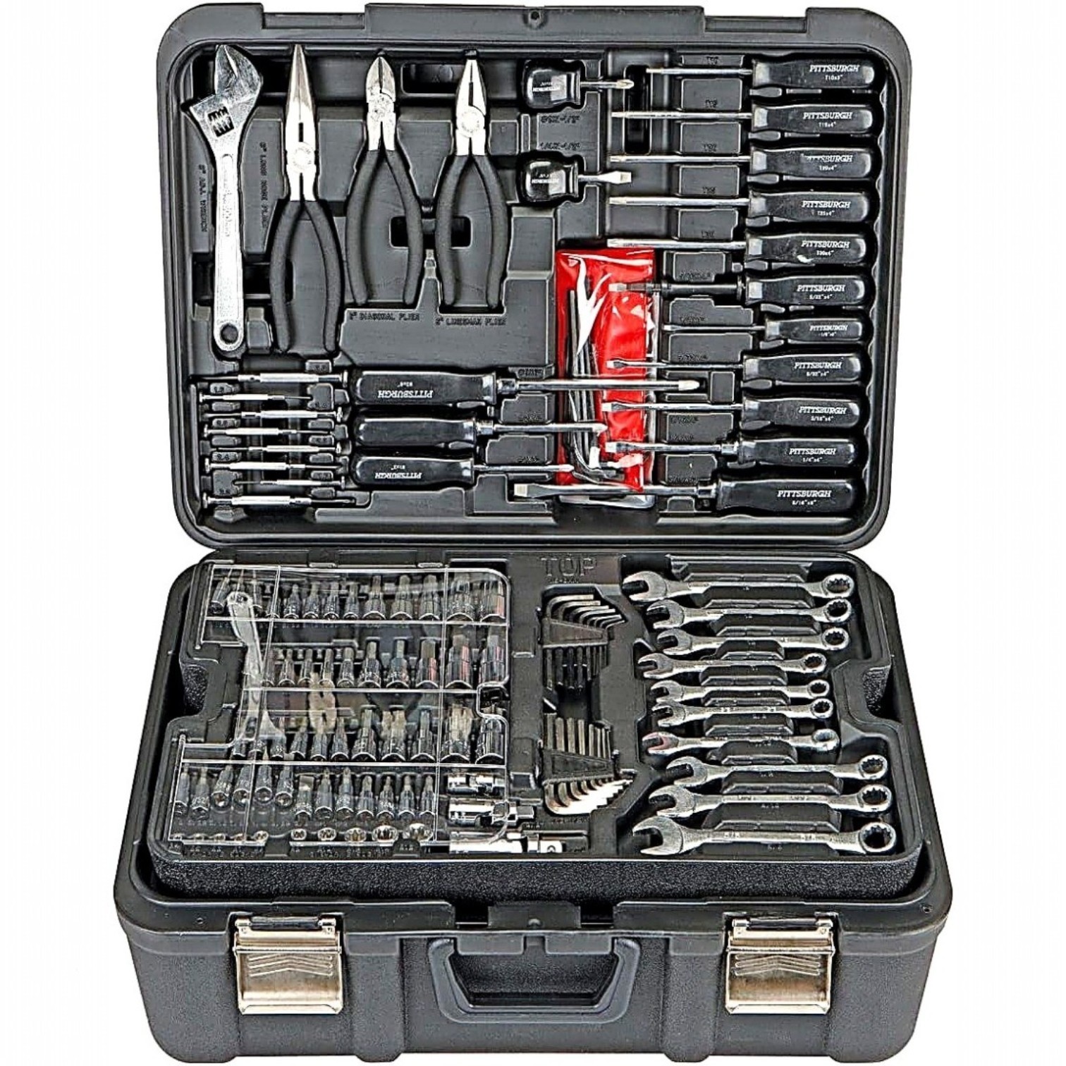 301 Piece Mechanics Tool Set SAE Metric Socket Ratchet Kit with Case Auto Repair