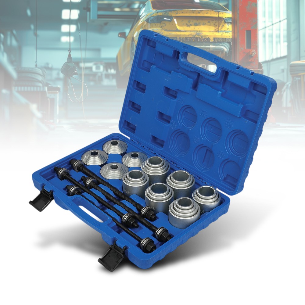 28pcs Universal Press Pull Sleeve Kit Remove Install Bushings Bearings Seal Tool