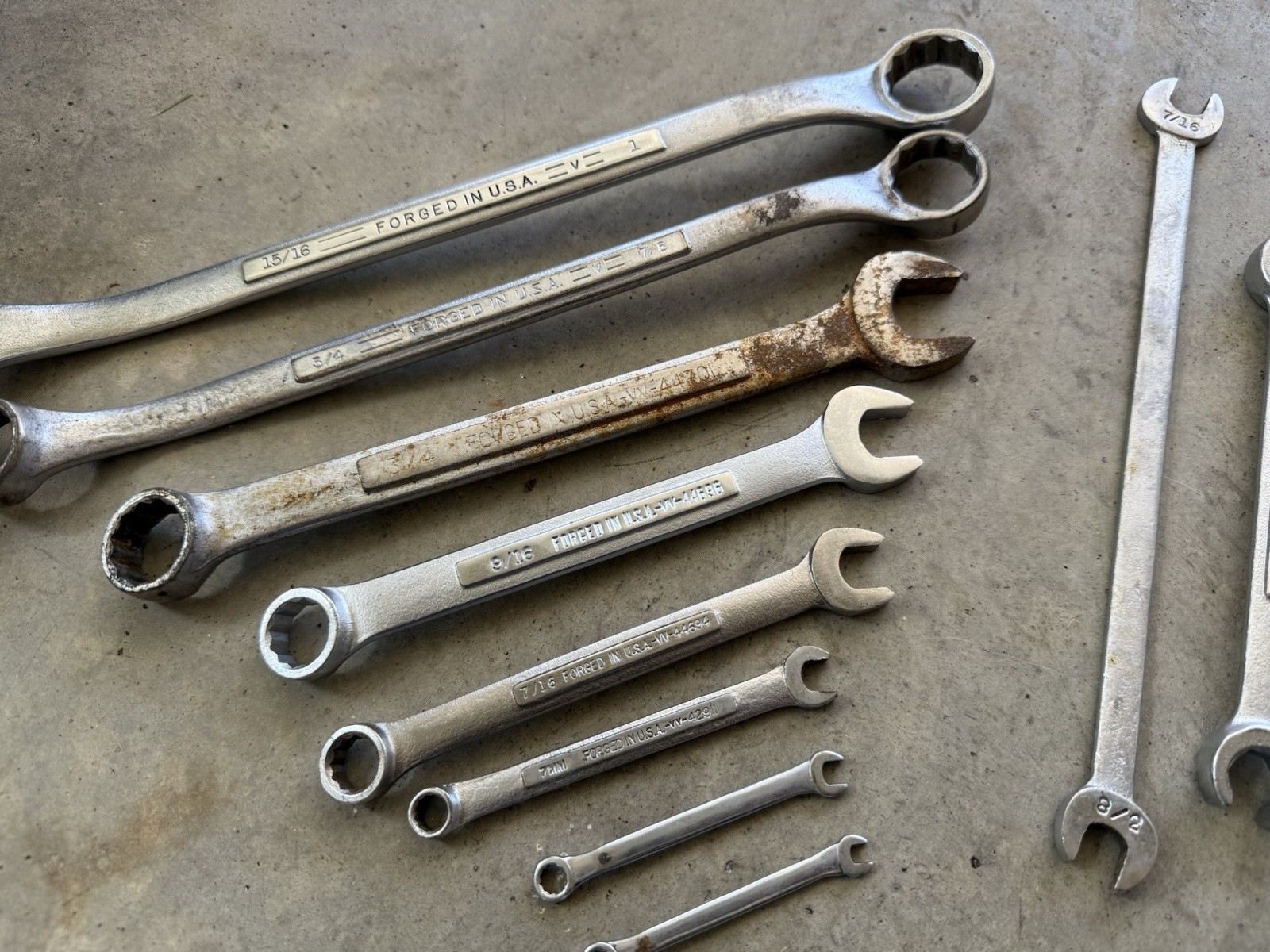 23 Piece Lot of Craftsman (& Sears) Wrenches – Combination – Various Sizes/Used